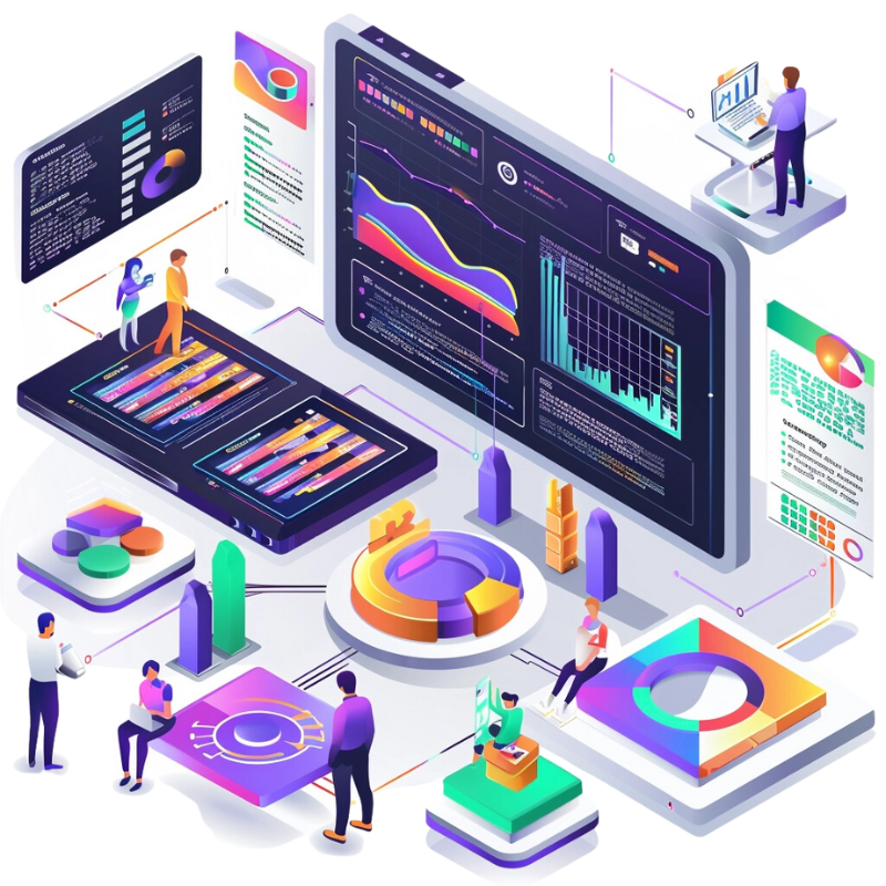 a group of people working on a computer