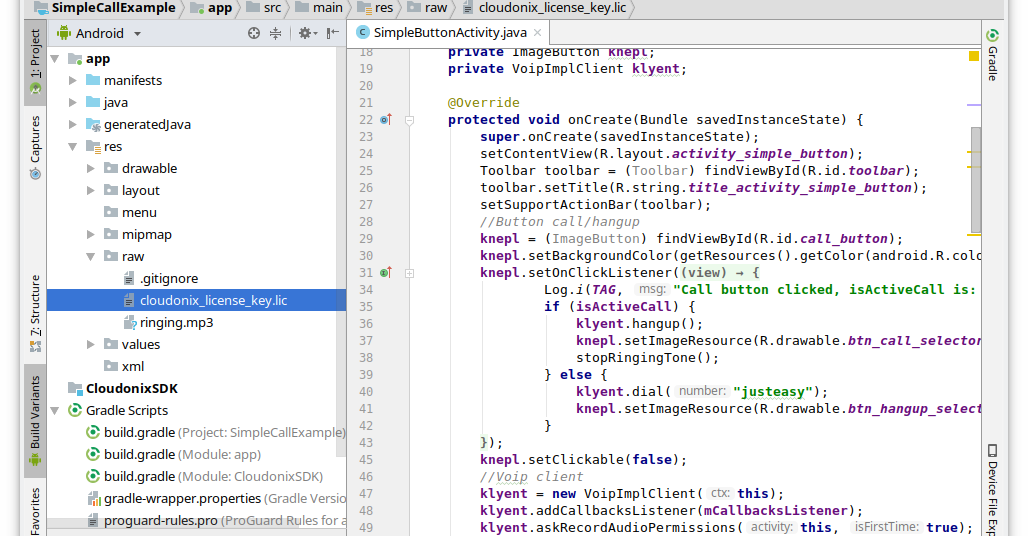 Cloudonix Mobile SDK IDE